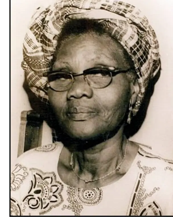 Portrait of Funmilayo Ransome-Kuti.